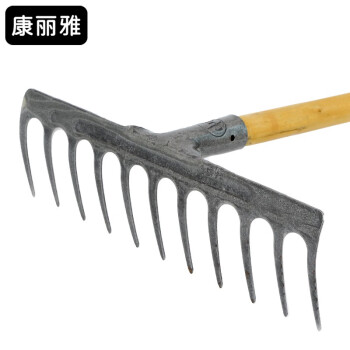 康丽雅 K-0228 园林耙子 松土钉耙搂草耙多功能铁耙工地水泥耙 (无柄）耙头十一齿