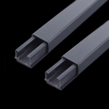 鸣固 PVC线槽 带胶走布线槽 明装方形阻燃墙面电线保护套管 黑色12*7mm 1米/根 5根装