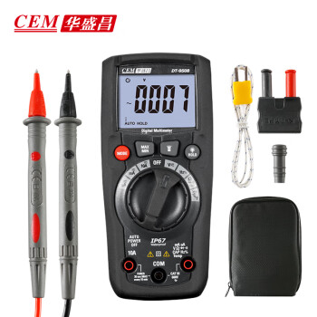华盛昌（CEM）DT-950B数字万用表 工业背光双数显模拟条多用表 高精度智能防烧K型测温交直流表电工表