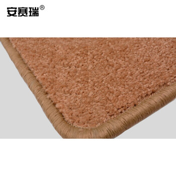 安赛瑞 楼梯地垫 木楼梯地垫 65×24×3cm 免胶自贴楼梯防滑踏步垫 实木地毯 弧形 咖啡色700615