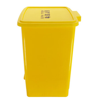 益美得 DJ-15黄色医疗垃圾桶脚踏式大号医院诊疗所用废物垃圾桶 脚踏15L黄色