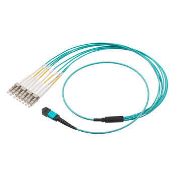 凌科朔(LINKSHIRE) 电信级万兆多模OM3光纤跳线 万兆 OM3  LC-MPO 12芯 4米