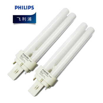 飞利浦（PHILIPS）PL-C 插拔管节能灯 插口节能灯 2P 2针 13W 中性光840 4000K 优惠装10只 装