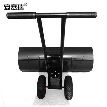 安赛瑞 轮式推雪铲 手推式推雪铲 户外应急扫雪推雪器 大号双杆除雪工具 升级款 710307