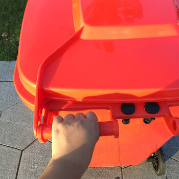 JN JIENBANGONG 垃圾桶 大号带盖户外分类垃圾桶240升掀盖垃圾桶 绿色厨余垃圾