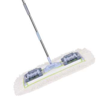 亿丽佳 平板拖把大号尘推木地板大理石瓷砖吸水棉纱平板拖把（潇洒600铝板） 5件/组