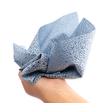 者也 工业无尘纸巾蓝色树皮纹工业擦拭纸切片式油污擦拭布 150片/1包
