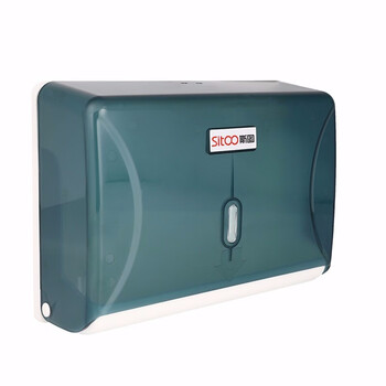 斯图卫生间纸巾盒擦手纸盒抽纸盒挂式防水擦手纸架厕所抽纸架 7042半透明方形纸巾盒