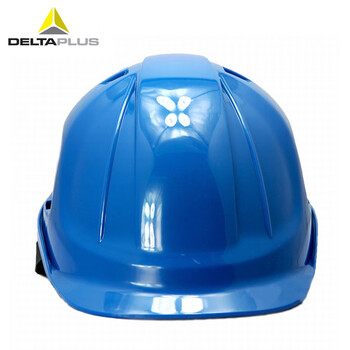 代尔塔（Deltaplus）102106 ABS安全帽 M型防冲击透气8点式织物内衬 蓝色 1顶