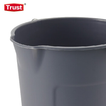 安赛瑞 塑料水桶 圆形提桶 13L 物业酒店带刻度清洁桶 灰色 5252 特耐适Trust 企业可定制 710059