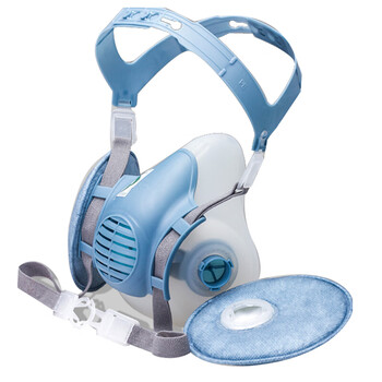 宝顺安 3001+3202 防尘口罩滤棉粉尘煤矿透气 防工业粉尘防灰粉尘 S号主体+ 1对滤棉S 蓝色