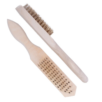 卫洋 WYS-140 镀铜木柄钢丝刷 除漆除锈刷子铜丝板刷(1把)