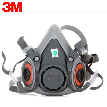 3M 6200半面罩 防护面罩 有机气体喷漆焊接农药 不含滤棉和滤毒盒 中号 1个 定做