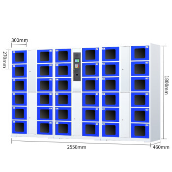 尚留鑫 电子存包柜透视窗款智能寄存柜超市储物柜手机自助存放柜 36门指纹型