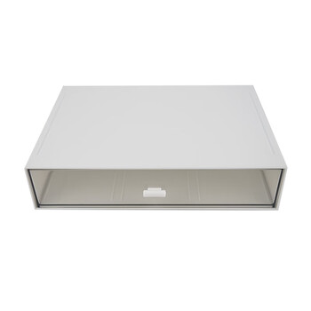 海斯迪克 HKXJ-14 分格抽屉式化妆品收纳盒 办公桌面文具整理盒自由组合多层叠加收纳盒 1抽 白色