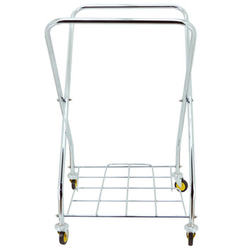 益美得 D-027 酒店宾馆布草车物业清洁工具车手推车衣物收集车 小号不锈钢管X型（黄色）