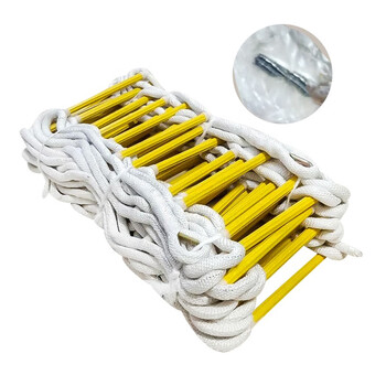 康安083安全绳梯 救生救援消防高空逃生梯 20米 带钢丝绳 防滑攀登训练软梯 定制