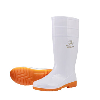 风一顺(FENGYISHUN) 耐油耐酸碱食品卫生靴 雨靴防水靴 白色 508高/高37.5cm 41码