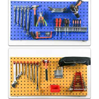 万尊 方孔工具挂板洞洞板壁挂展示架维修五金整理架方孔挂板1500*450MM