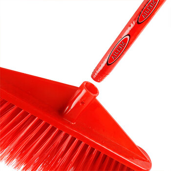 庄太太【五把起售】【金三角开丝配木杆】工厂学校木杆塑料硬毛扫把单个环卫扫水户外扫帚头