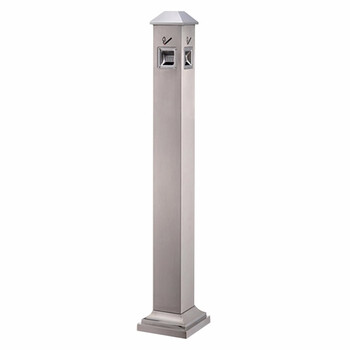 益美得 LK1030 户外不锈钢烟蒂柱烟灰柱垃圾桶吸烟室灭烟桶 金属烤漆 单个装