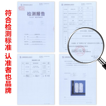 者也（ZYE）防静电手套条纹双面条纹手套无尘车间电子工业生产透气防滑薄款作业防护手套 双面条纹 L码 50双