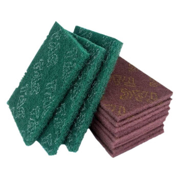 海斯迪克 HKY-203 工业百洁擦拭布 强力去污打磨除锈通用清洁布 10cm*1.8m绿色