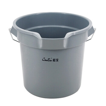 益美得 扁嘴带刻度提水桶物业保洁带提手清洁桶 中号14L（带刻度）
