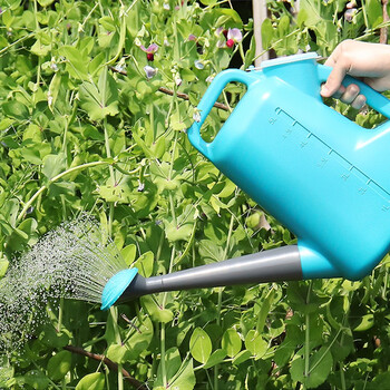 益美得 FH-1205 洒水壶喷壶浇水壶长嘴花洒壶园艺浇花壶 绿色 5L