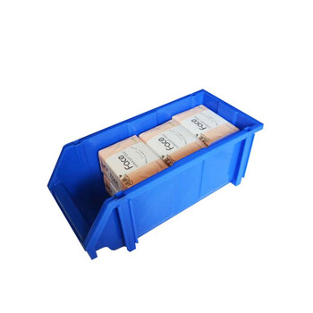 访客 FK 加厚零件盒塑料斜口组合式货架背挂零件盒工具物料分类盒5个装蓝色