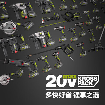 威克士（Worx）充电锂电电锤工业级冲击钻电锤电镐多功能电动工具 WU389.3【5.0双电6A闪充)】三功能电锤