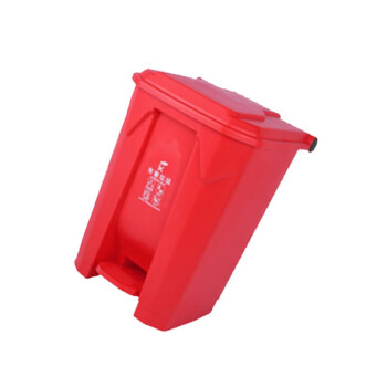苏识 YJ-A170 上海干湿垃圾分类垃圾桶脚踏 68L 红色有害垃圾