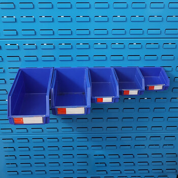 万尊 背挂式5号270*140*125mm零件盒斜口塑料收纳盒元件盒螺丝钉盒