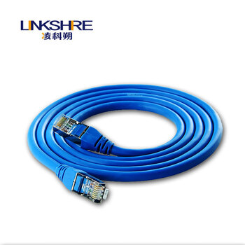 凌科朔(LINKSHIRE)六类带屏蔽网线 CAT6类成品工程纯铜高速千兆网络跳线网线 1.5米