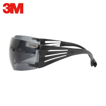 3M 护目镜防冲击眼镜男女骑车防尘防风沙时尚护目镜定做 202AS升级款SF302AS 墨镜耐刮擦 1付