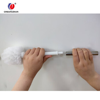 创点 壁挂马桶刷 卫生间马桶刷套装厕所清洁用品洁厕带底座厕所架套装 白色 700091