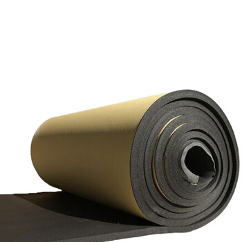 聚远 JUYUAN 保温棉高密橡塑板隔热材料防火防晒隔热保温棉自粘 黑色高密30mm平面+背胶1㎡保温棉10㎡起售