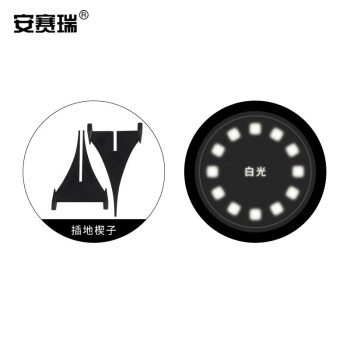 安赛瑞 太阳能地埋灯 12LED户外防水草坪灯 装饰景观插地灯 2个装白光 700881