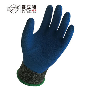 赛立特安全（SAFETY-INXS） L22655 乳胶起皱涂层芳纶钢丝阻燃 5级防切割手套 9码 定做 1双