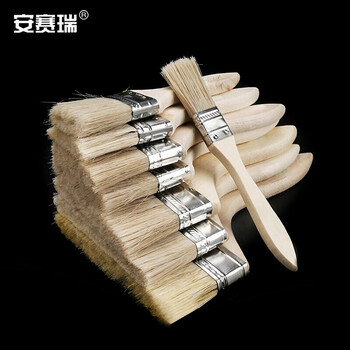 安赛瑞 木质油漆刷 毛刷 排笔刷 扫灰刷 油刷 8寸 毛长：46mm（20把装）460100