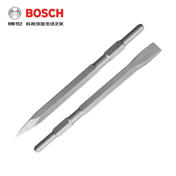 博世（BOSCH）四坑凿子 电镐镐头自磨四坑圆柄五坑六角尖扁凿尖凿扁铲 五坑扁凿 30*400mm（1支装）