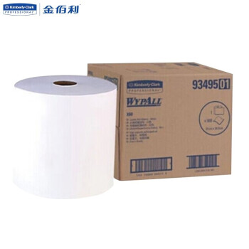 劲拭（Wypall) 擦拭纸\单张 310mm×345mm 900张/卷  大卷式工业一次抹布擦拭纸白色1卷装/箱 93495B