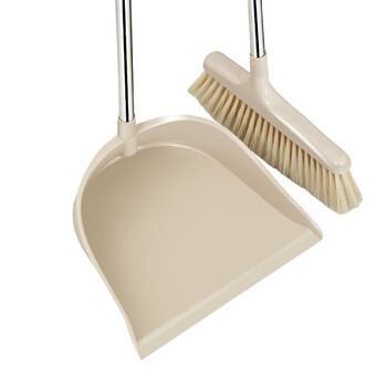 劳保佳 扫把簸箕套装 可折叠不锈钢扫把 轻巧型扫把簸箕套装 普通丝 1套