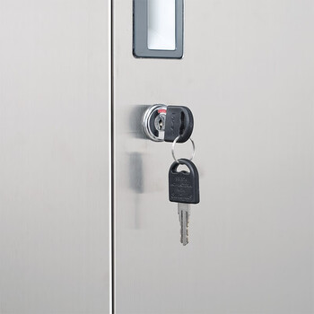 京顿JINGDUN 201不锈钢文件柜办公资料柜档案柜不锈钢财务凭证票据带锁玻璃储物柜 201通玻