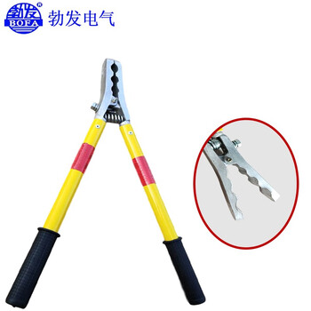 勃发 27.5kv 2把绝缘夹钳线长3米 高铁专用反光电力短接线