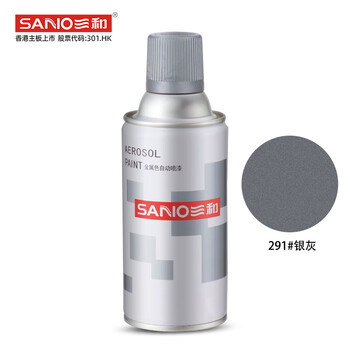 三和 金属自喷漆 防锈漆 油漆喷漆罐 手喷漆轮毂改色漆 350ml 12支/箱 J2B291银灰色
