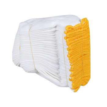 SAFEMAN君御GN600 十针尼龙线手套 600克（黄边）*1袋 12副/袋 白色 均码