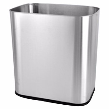益美得 LH5037 不锈钢垃圾桶压圈无盖大号 13L