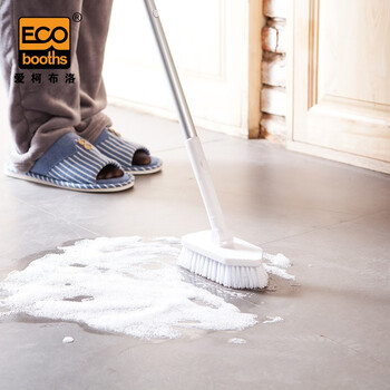 爱柯布洛 长柄清洁刷 地刷卫生间浴室硬毛地刷墙面瓷砖清洁刷地刷白色89×15.7×6.5cm