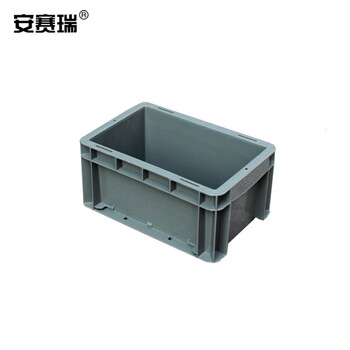 安赛瑞 EU物流周转箱 加厚欧标汽配物流箱 收纳箱整理储物箱零件盒 300×200×147mm 灰色 16398